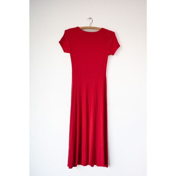 See You Monday Red Scoop Neck Maxi Dress M - Picture 2 of 3
